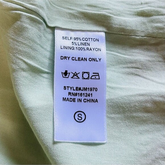 J.Marie Blouse Women S Green Pink Cotton Blend Embroidery Ruffle Boho Resort - Picture 4 of 12